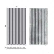 پنل بتنی ابعاد 60x40x4 مدل KIT KAT گرید 2