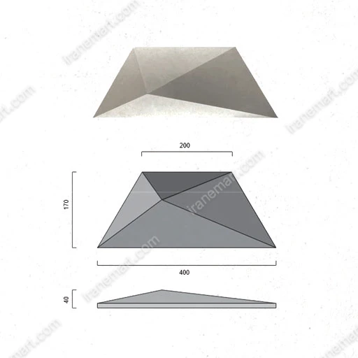 پنل بتنی 40x17x4 مدل NOYA گرید 2
