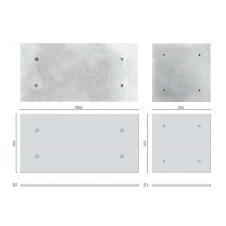 پنل بتنی مدل BOLT - گرید 2 - ابعاد 100x50x2