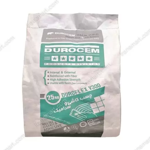 چسب کاشی پودری الیاف دار Duroflex V300 F